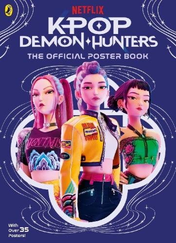Buchcover und Innenansicht für das Buch: KPop Demon Hunters: The Official Poster Book
