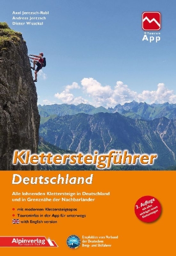 Buchcover und Innenansicht für das Buch: Klettersteigführer Deutschland
