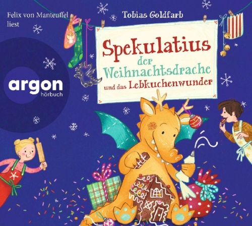 Buchcover und Innenansicht für das Buch: Spekulatius der Weihnachtsdrache und das Lebkuchenwunder