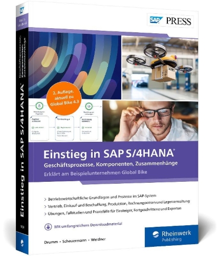 Buchcover und Innenansicht für das Buch: Einstieg in SAP S/4HANA