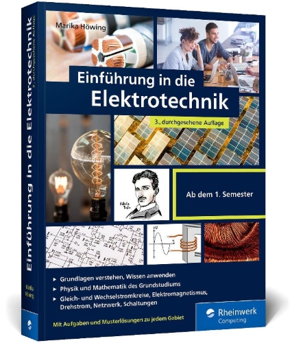 Buchcover und Innenansicht für das Buch: Einführung in die Elektrotechnik