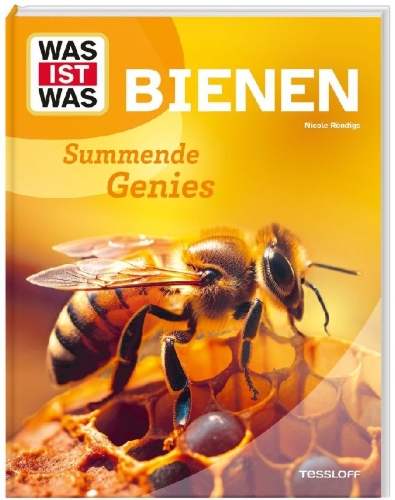 Buchcover und Innenansicht für das Buch: WAS IST WAS Bienen. Summende Genies