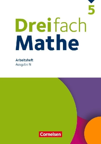 Buchcover und Innenansicht für das Buch: Dreifach Mathe 5. Schuljahr. Niedersachsen - Arbeitsheft mit Lösungen