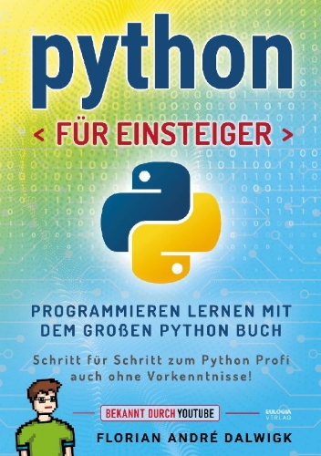 Buchcover und Innenansicht für das Buch: Python für Einsteiger