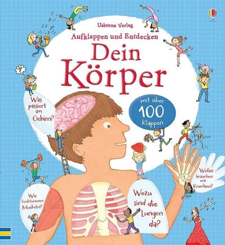 Buchcover und Innenansicht für das Buch: Aufklappen und Entdecken: Dein Körper