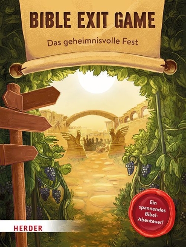 Buchcover und Innenansicht für das Buch: BIBLE EXIT GAME Das geheimnisvolle Fest