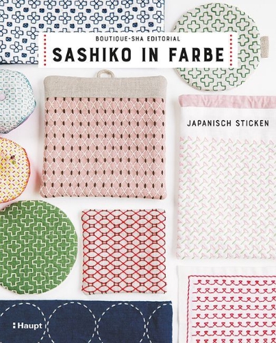 Buchcover und Innenansicht für das Buch: Sashiko in Farbe
