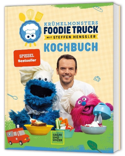 Buchcover und Innenansicht für das Buch: Krümelmonster Foodie Truck mit Steffen Henssler
