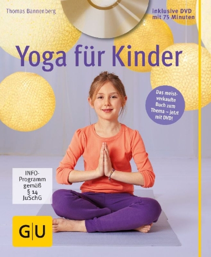 Buchcover und Innenansicht für das Buch: Yoga für Kinder (mit DVD)