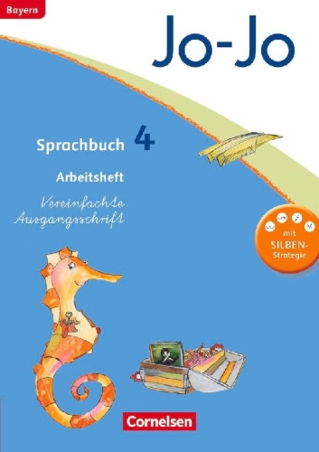 Buchcover und Innenansicht für das Buch: Jo-Jo Sprachbuch - Grundschule Bayern. 4. Jahrgangsstufe - Arbeitsheft in Vereinfachter Ausgangsschrift