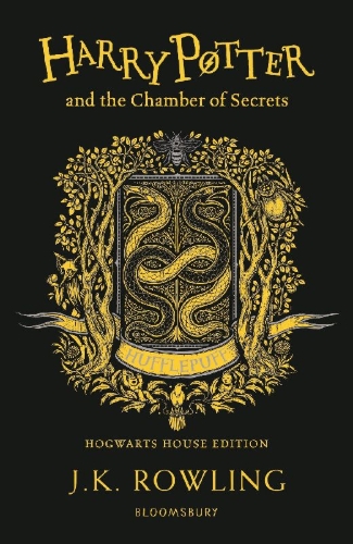 Buchcover und Innenansicht für das Buch: Harry Potter and the Chamber of Secrets. Hufflepuff Edition