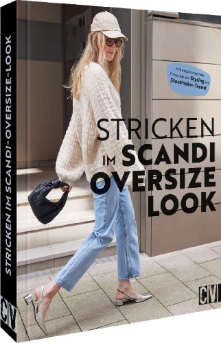Buchcover und Innenansicht für das Buch: Stricken im Scandi- und Oversize Look