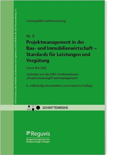 Buchcover und Innenansicht für das Buch: Projektmanagement in der Bau- und Immobilienwirtschaft - Standards für Leistungen und Vergütung