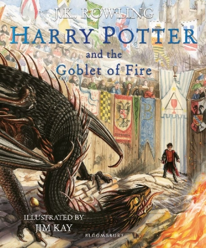 Buchcover und Innenansicht für das Buch: Harry Potter and the Goblet of Fire. Illustrated Edition