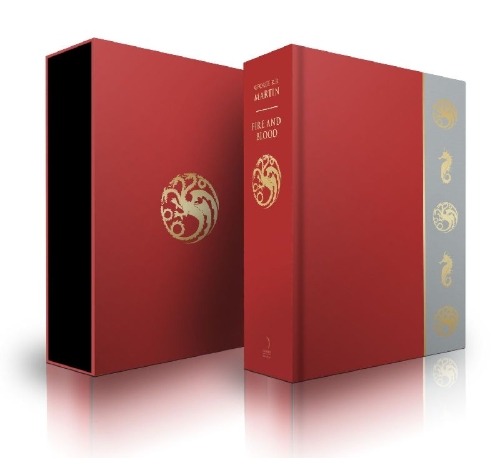 Buchcover und Innenansicht für das Buch: Fire and Blood Slipcase Edition