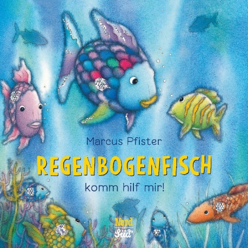 Buchcover und Innenansicht für das Buch: Regenbogenfisch, komm hilf mir!
