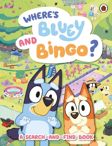 Buchcover und Innenansicht für das Buch: Bluey: Where's Bluey and Bingo?