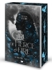 Buchcover und Innenansicht für das Buch: Girl of fierce & fire: Glühende Asche | Episch, gefühlvoll und voller Drachenfeuer - das packende Finale der Flammen-Chroniken