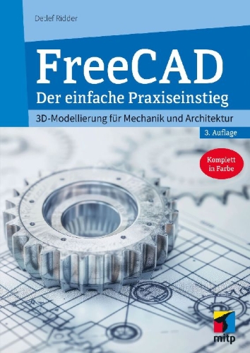Buchcover und Innenansicht für das Buch: FreeCAD 1.0