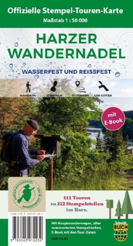 Buchcover und Innenansicht für das Buch: Harzer Wandernadel