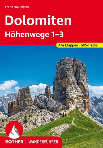 Buchcover und Innenansicht für das Buch: Dolomiten Höhenwege 1-3