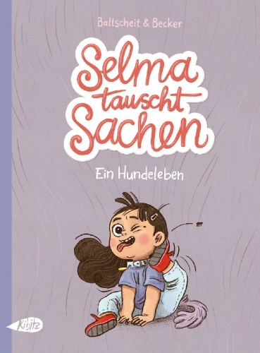 Buchcover und Innenansicht für das Buch: Selma tauscht Sachen. Ein Hundeleben