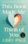 Buchcover und Innenansicht für das Buch: This Book Made Me Think of You