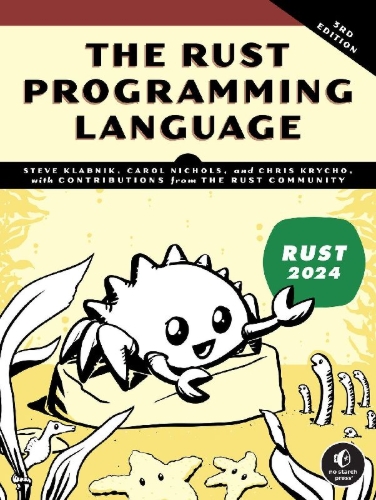 Buchcover und Innenansicht für das Buch: The Rust Programming Language