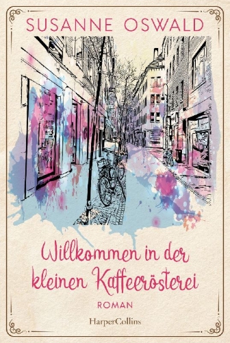 Buchcover und Innenansicht für das Buch: Willkommen in der kleinen Kaffeerösterei