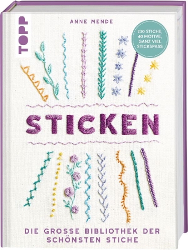 Buchcover und Innenansicht für das Buch: Sticken