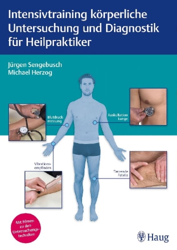 Buchcover und Innenansicht für das Buch: Intensivtraining körperliche Untersuchung und Diagnostik für Heilpraktiker