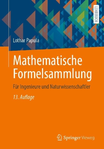 Buchcover und Innenansicht für das Buch: Mathematische Formelsammlung