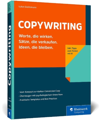 Buchcover und Innenansicht für das Buch: Copywriting