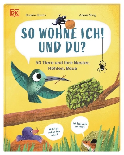 Buchcover und Innenansicht für das Buch: So wohne ich! Und du?
