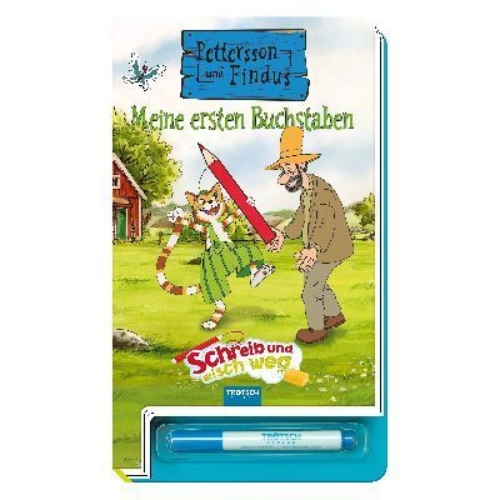 Buchcover und Innenansicht für das Buch:  "Pettersson & Findus". Meine ersten Buchstaben