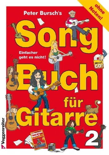 Buchcover und Innenansicht für das Buch: Songbuch für Gitarre 2