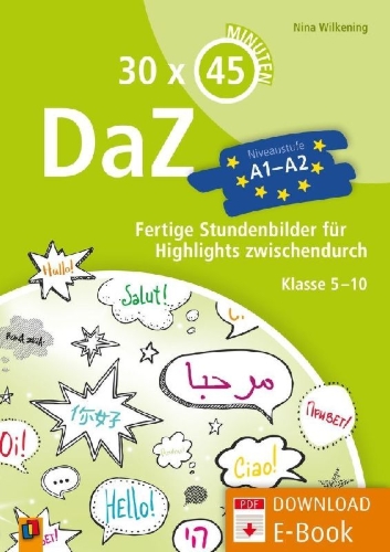 Buchcover und Innenansicht für das Buch: 30 x 45 Minuten - DaZ - A1-A2