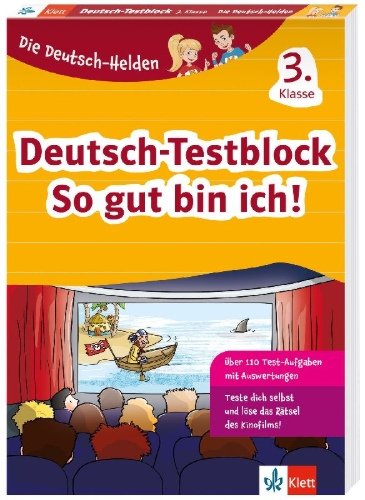 Buchcover und Innenansicht für das Buch: Die Deutsch-Helden: Deutsch-Testblock So gut bin ich! 3. Klasse