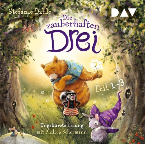 Buchcover und Innenansicht für das Buch: Die zauberhaften Drei (Teil 1-3)