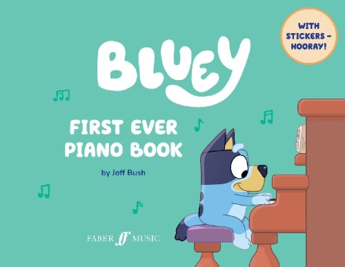 Buchcover und Innenansicht für das Buch: Bluey: First Ever Piano Book