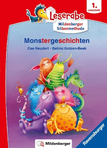 Buchcover und Innenansicht für das Buch: Leserabe mit Mildenberger Silbenmethode - Monstergeschichten