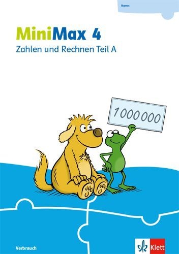 Buchcover und Innenansicht für das Buch: MiniMax 4. Themenheft Zahlen und Rechnen A - Verbrauchsmaterial Klasse 4