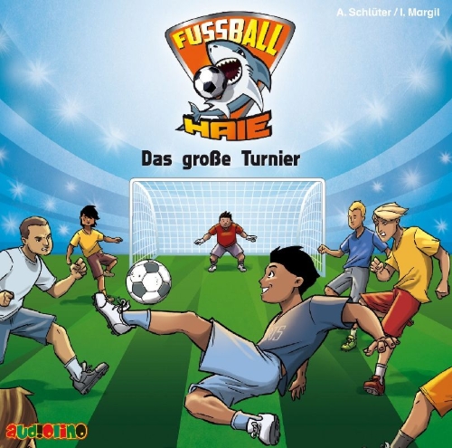 Buchcover und Innenansicht für das Buch: Fußball-Haie 02. Das große Turnier