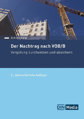 Buchcover und Innenansicht für das Buch: Der Nachtrag nach VOB/B