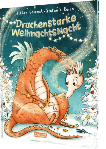 Buchcover und Innenansicht für das Buch: Drachenstarke Weihnachtsnacht