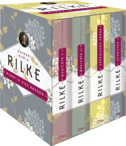Buchcover und Innenansicht für das Buch: Rainer Maria Rilke, Werke in vier Bänden (Gedichte I - Gedichte II - Erzählende Prosa - Schriften) (4 Bände im Schuber)