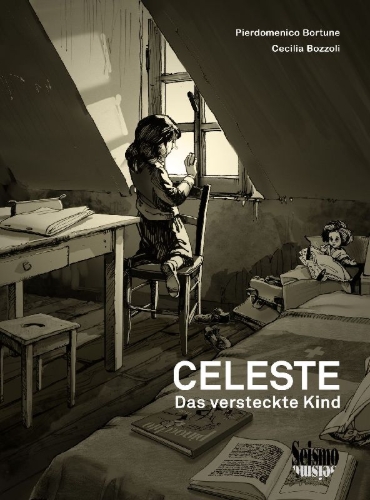 Buchcover und Innenansicht für das Buch: Celeste, l'enfant du placard
