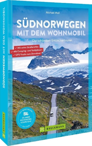 Buchcover und Innenansicht für das Buch: Südnorwegen mit dem Wohnmobil