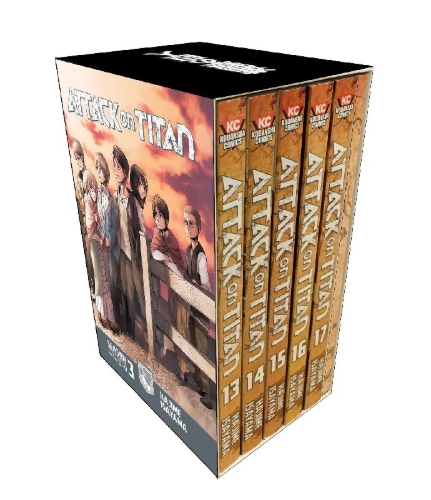 Buchcover und Innenansicht für das Buch: Attack on Titan Season 3 Part 1 Manga Box Set