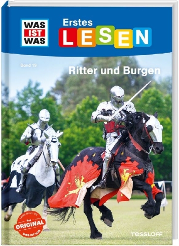 Buchcover und Innenansicht für das Buch: WAS IST WAS Erstes Lesen Band 19. Ritter und Burgen